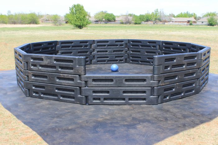 images High-Wall 15' Gaga Ball Pit on Rubber Flooring