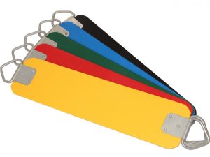 Belt seat color options in yellow, red, green, blue or black
