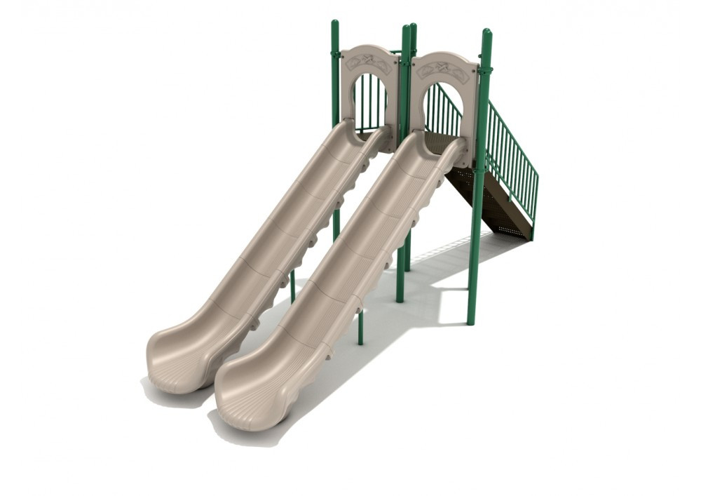 images Freestanding 6' Double Sectional Straight Slide
