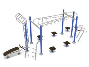 Advanced Playground Gym in Lakeside Color Scheme