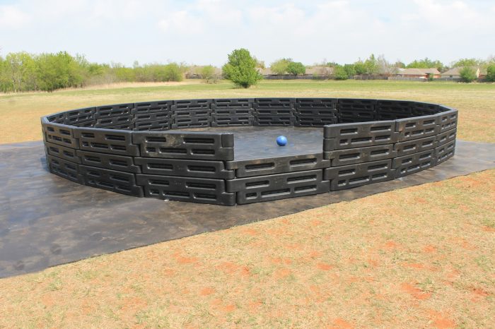images High-Wall 26' Gaga Ball Pit on Rubber Flooring