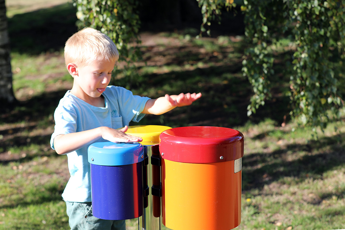 images The Rainbow Bongos create a unique sound from each drum