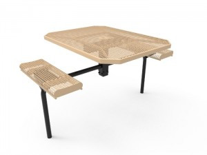 images 2 Seat - Expanded Metal - Inground Mount