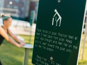Stretching Station Instructional Sign
