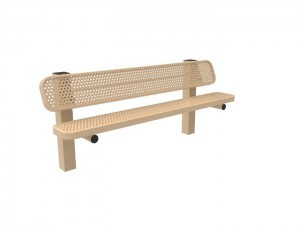 MyTCoat Pedestal Park Bench with Back