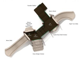 Catapult Cove Castle Spark Playground Structure - Top