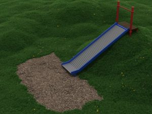 5' Single Straight Roller Embankment Slide