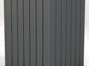 Heavy Duty Square Trash Receptacle - Gray