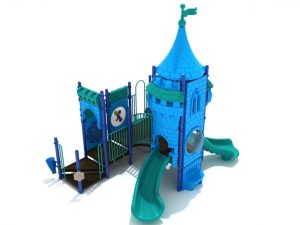 Guarded Gatehouse Castle Spark Playground Structure - Back