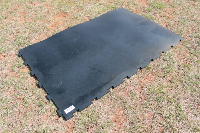 images The Gaga Pall Pit rubber flooring comes in 48" x 72" size tiles that interlock together to create custom sized rubber flooring depending on what size pit you purchase.