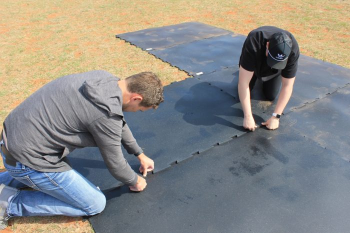 images No tools needed to create the flooring. All you need is a few volunteers to help piece them together in your desired Gaga Ball play location