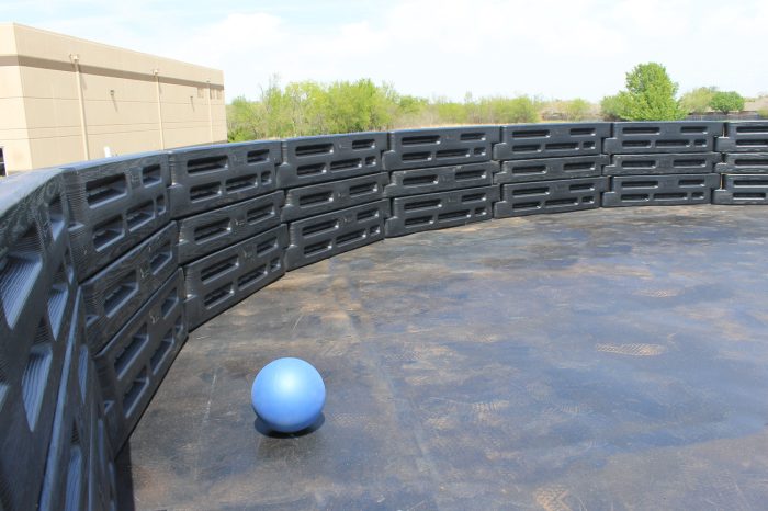 images The High-Wall Gaga Ball Pit with the flooring is perfect for a safer, mud-free playing area