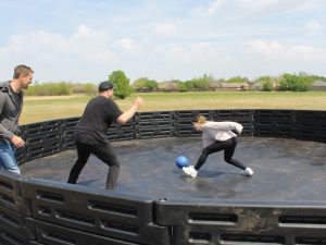 The flooring offers a safer play area for all of your Gaga Ball Pit players