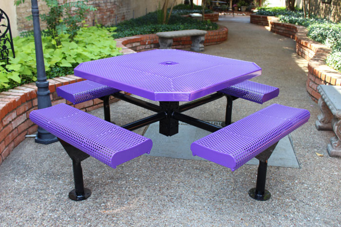 images 46" Octagon Nexus Pedestal Table with Rolled Seats