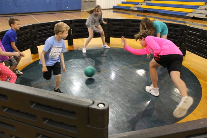 images The portable Gaga Ball Pit is perfect for schools, churches and childcares who need an active game that can be set up in minutes!