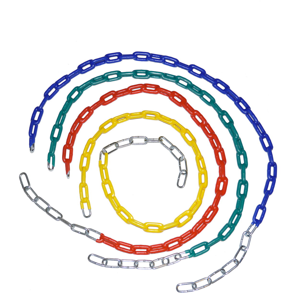 PVC Chain Coating Color options ins yellow, red, green or blue