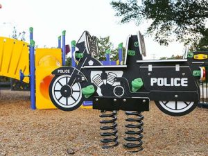 Police Motorcycle Double Spring Rider