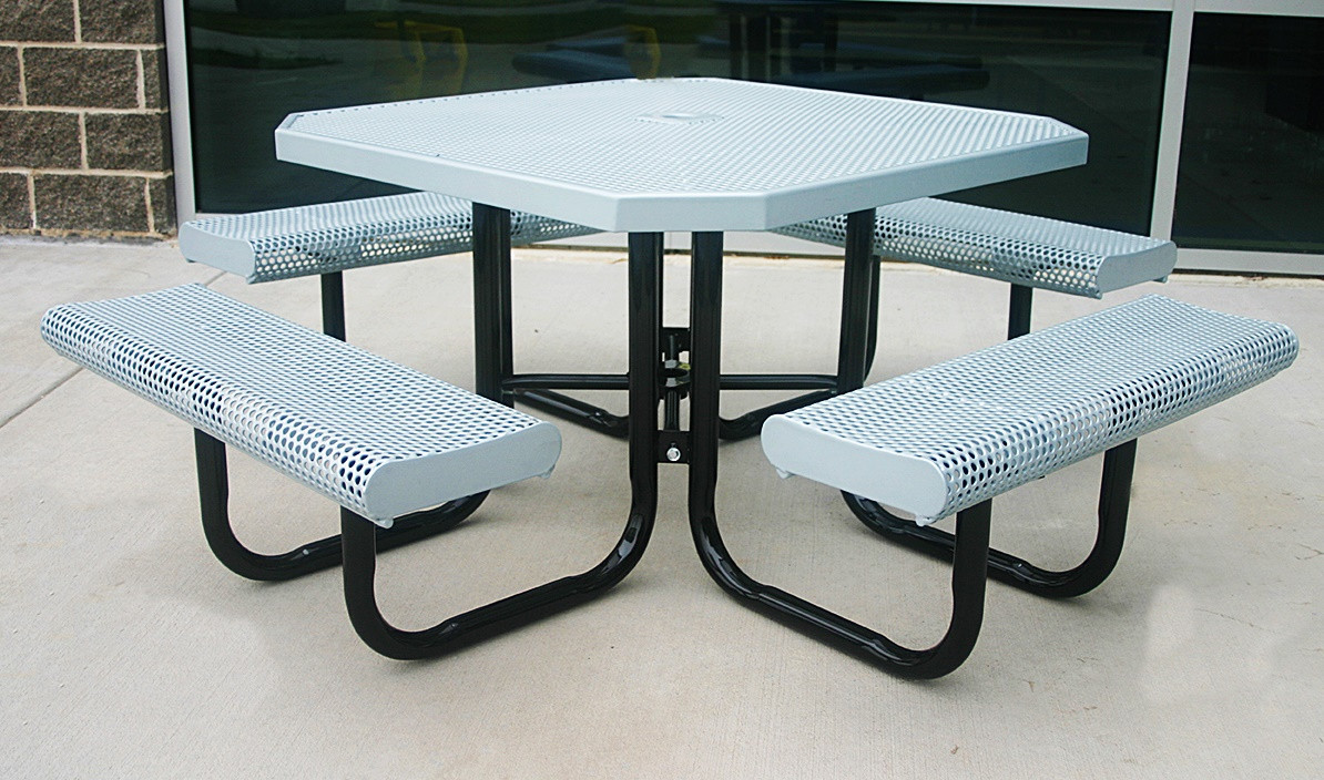 Octagon Portable with Rolled Edges in Punched Metal