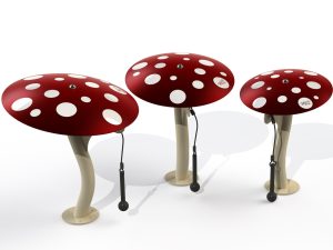 Freenotes Harmony Red Mushroom Outdoor Instrument Ensemble