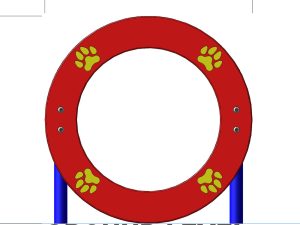 Spaniel Single Hoop Jump - Red