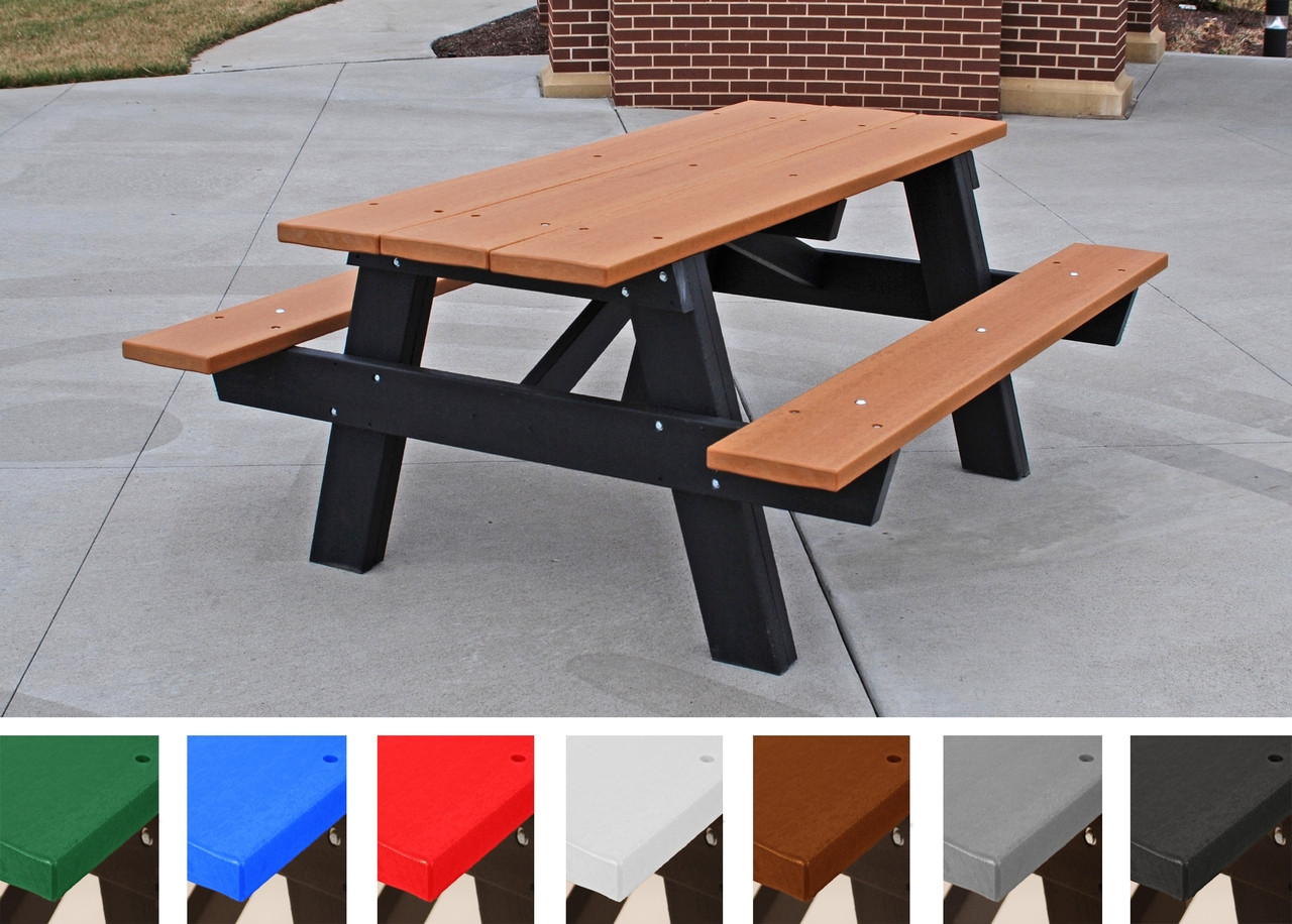A-Frame Picnic Table with Color Slats