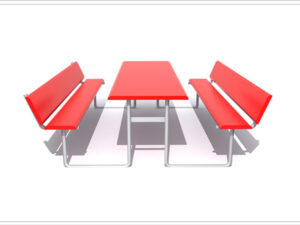 Walk-through Frame Table with back
